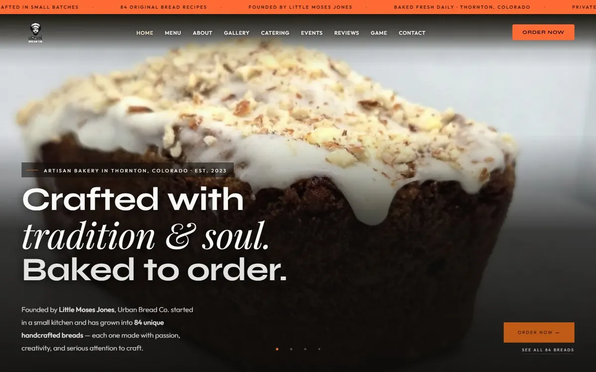 Urban Bread Co. website