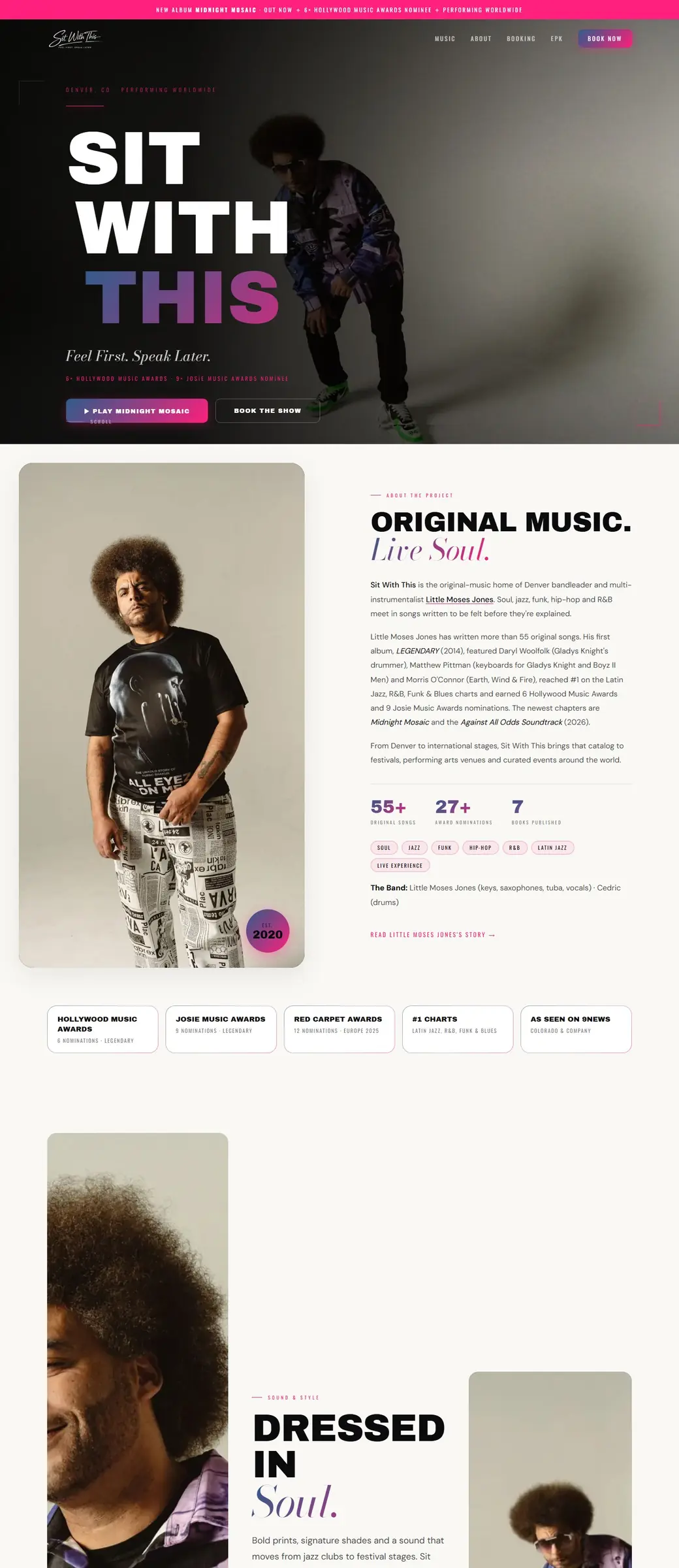 Sit With This website by Spark The Buzz