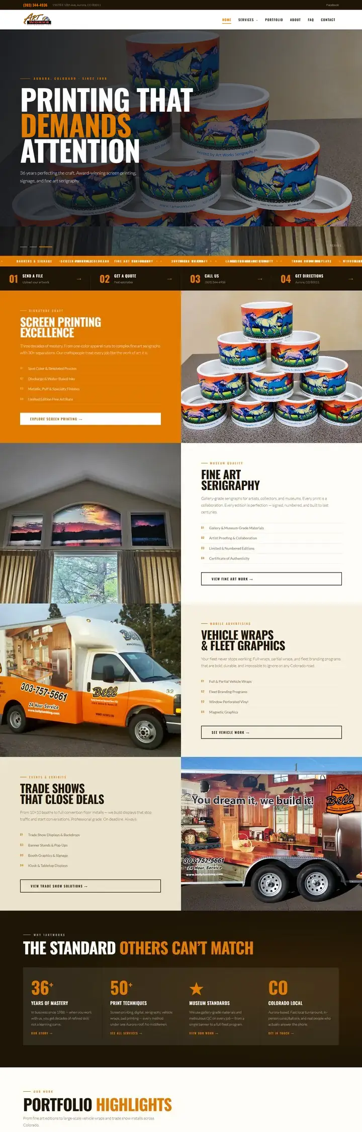 1Artworks website designed by Spark The Buzz